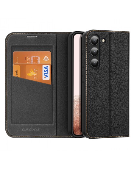 Dux Ducis Skin X2 case Samsung Galaxy S23 flip case wallet stand black