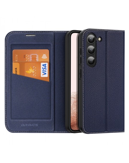Dux Ducis Skin X2 case Samsung Galaxy S23 flip case wallet stand blue