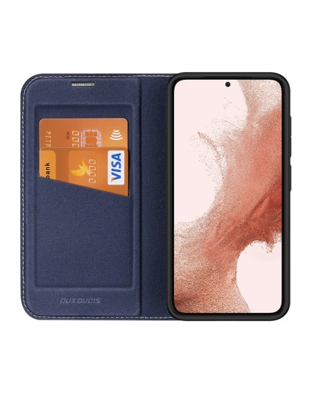 Dux Ducis Skin X2 case Samsung Galaxy S23+ flip case wallet stand blue