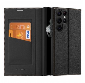 Dux Ducis Skin X2 case Samsung Galaxy S23 Ultra flip case wallet stand black