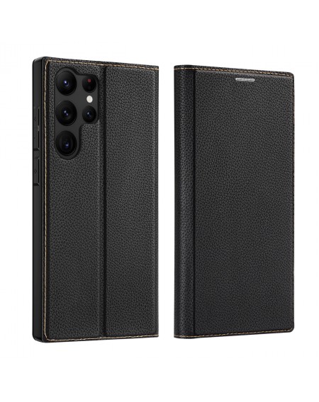 Dux Ducis Skin X2 case Samsung Galaxy S23 Ultra flip case wallet stand black