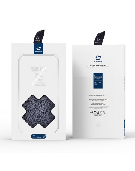 Dux Ducis Skin X2 case for Samsung Galaxy S23 Ultra flip case wallet stand blue