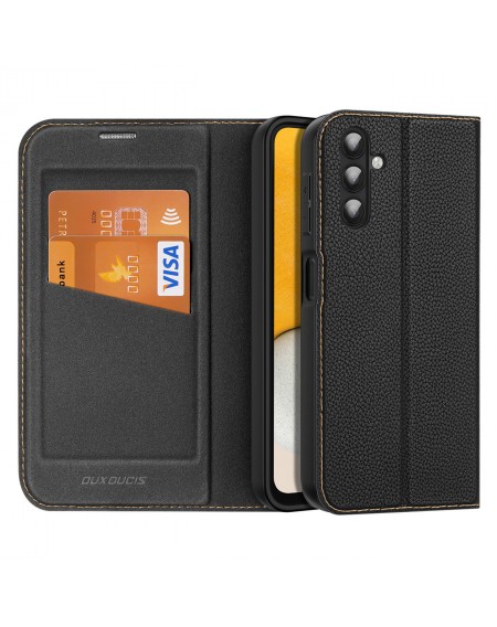 Dux Ducis Skin X2 case Samsung Galaxy A14 5G flip case wallet stand black
