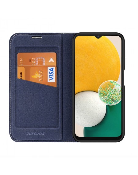 Dux Ducis Skin X2 case Samsung Galaxy A14 5G flip case wallet stand blue