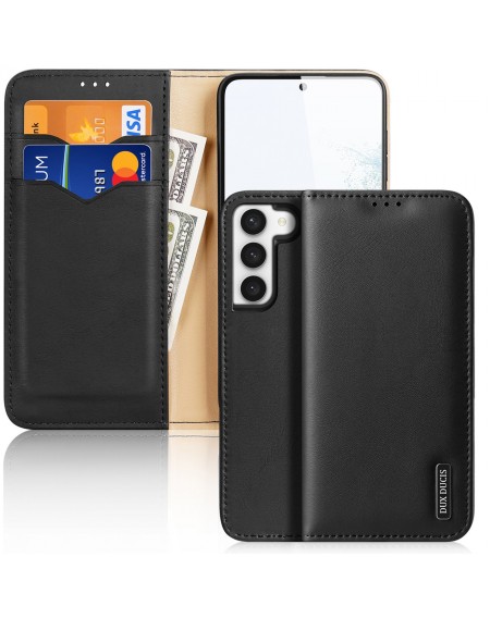 Dux Ducis Hivo case for Samsung Galaxy S23 flip cover wallet stand RFID blocking black