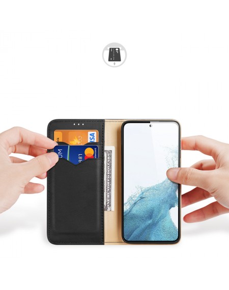 Dux Ducis Hivo case Samsung Galaxy S23+ flip case wallet stand RFID blocker black