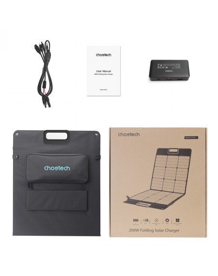 Choetech solar charger 200W portable solar panel black (SC011)