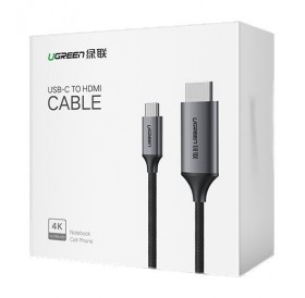 [RETURNED ITEM] Ugreen cable HDMI cable - USB Type C 4K 60 Hz 1.5 m black-gray (MM142 50570)