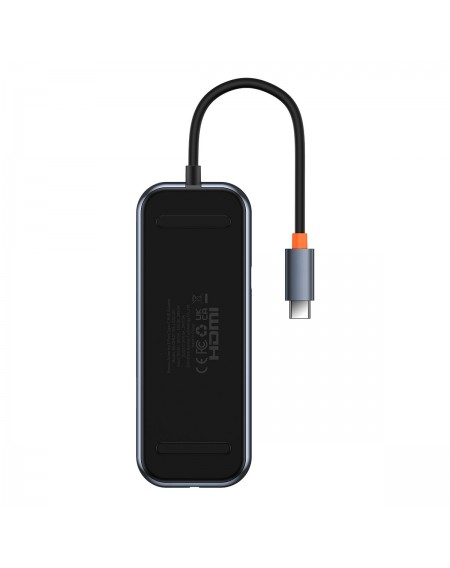 Baseus AcmeJoy HUB 8-Port USB-C to 1xHDMI / 2xUSB-A 3.0 / 1xUSB-A 2.0 / 1xUSB-C PD&Data / 1xRJ45 / 1xSD/TF dark gray