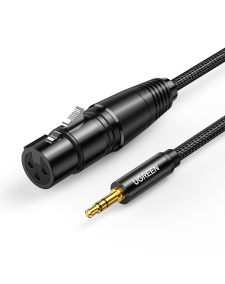 Ugreen audio cable 3.5mm mini jack (male) - XLR (female) 2m black (AV182)