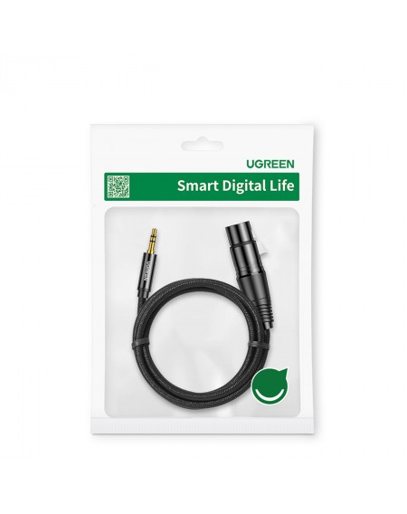 Ugreen audio cable 3.5mm mini jack (male) - XLR (female) 2m black (AV182)