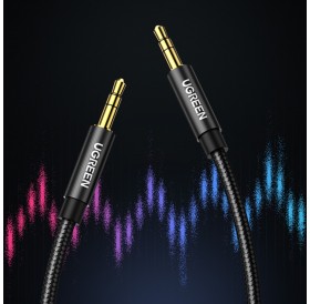 Ugreen AUX audio cable straight minijack 3.5 mm 1.5 m blue (AV112)