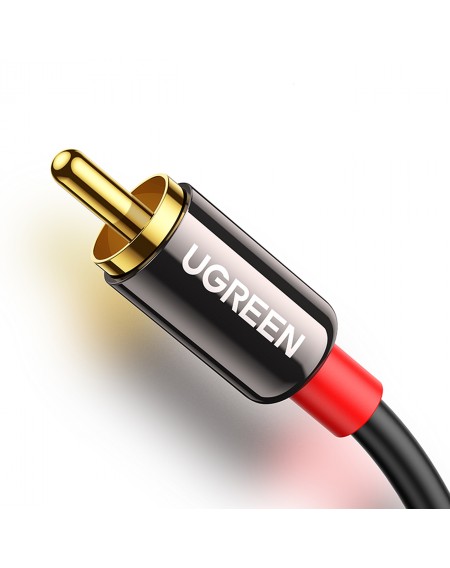 Ugreen cable audio cable 3.5 mm mini jack - 2RCA 1.5 m black (AV116)