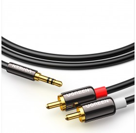 Ugreen cable audio cable 3.5 mm mini jack - 2RCA 5m black (AV116)