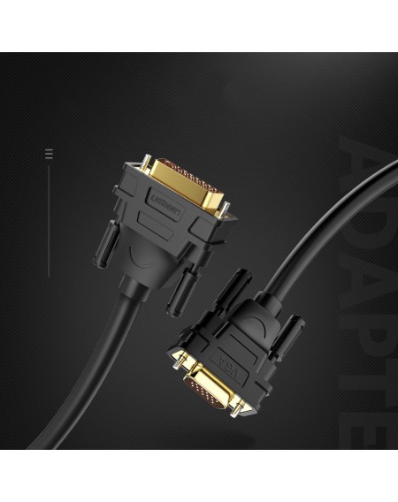 Ugreen cable cable DVI-I (Dual Link - 24+5) - VGA 2m black (DV102)