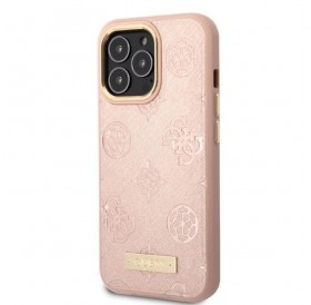Guess GUHMP13LSAPSTP iPhone 13 Pro / 13 6.1&quot; pink/pink hardcase Peony Logo Plate MagSafe
