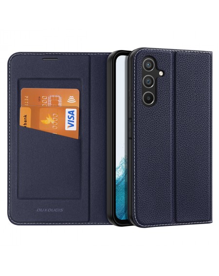 Dux Ducis Skin X2 case for Samsung Galaxy A54 5G flip cover wallet stand blue