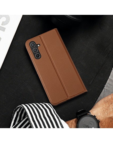 Dux Ducis Skin X2 case for Samsung Galaxy A54 5G flip cover wallet stand brown