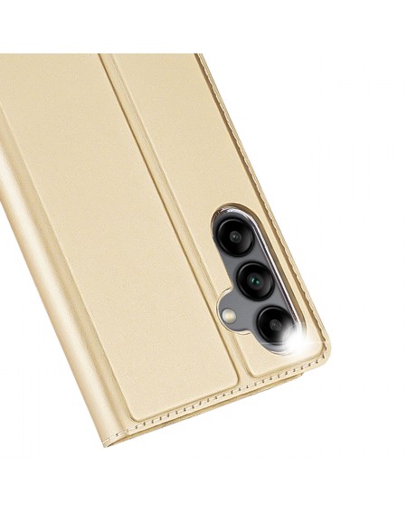 Dux Ducis Skin Pro Case for Samsung Galaxy A34 5G Flip Card Wallet Stand Gold