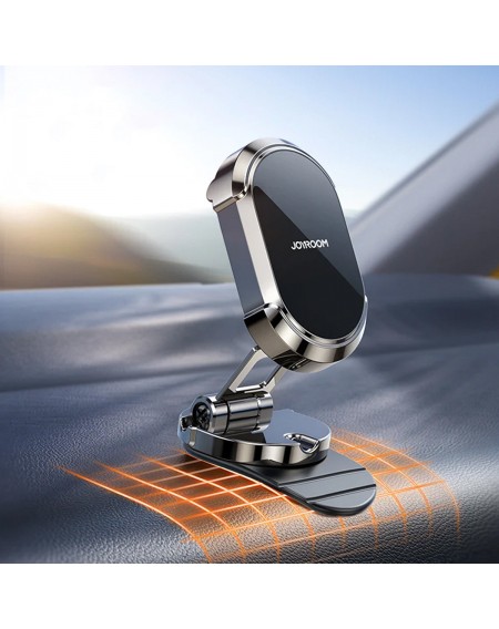 Joyroom car magnetic self-adhesive foldable phone holder (dashboard / cockpit) dark gray (JR-ZS312)