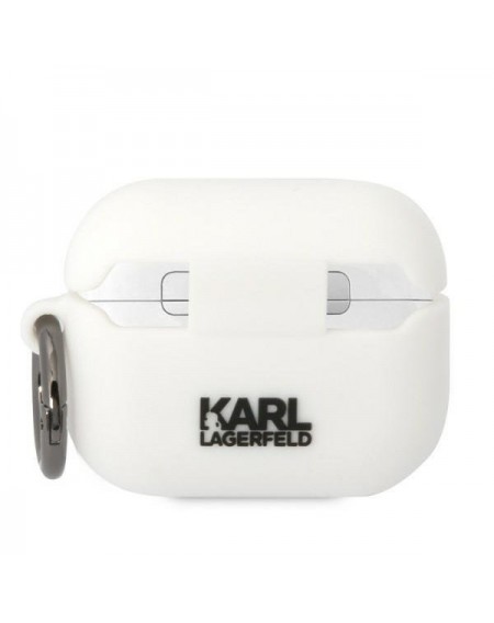 Karl Lagerfeld KLACAPSILKCW AirPods Pro cover white/white Silicone Karl &amp; Choupette