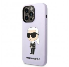 Karl Lagerfeld KLHCP14LSNIKBCU iPhone 14 Pro 6.1&quot; hardcase purple/purple Silicone Ikonik