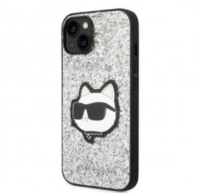 Karl Lagerfeld KLHCP14MG2CPS iPhone 14 Plus 6.7&quot; silver/silver hardcase Glitter Choupette Patch