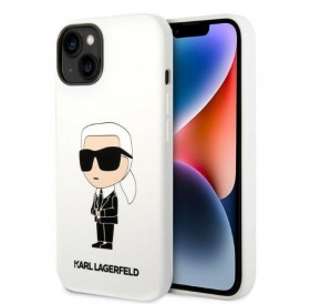 Karl Lagerfeld KLHCP14MSNIKBCH iPhone 14 Plus 6.7&quot; hardcase white/white Silicone Ikonik