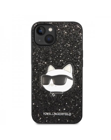 Karl Lagerfeld KLHCP14SG2CPK iPhone 14 6.1&quot; black/black hardcase Glitter Choupette Patch