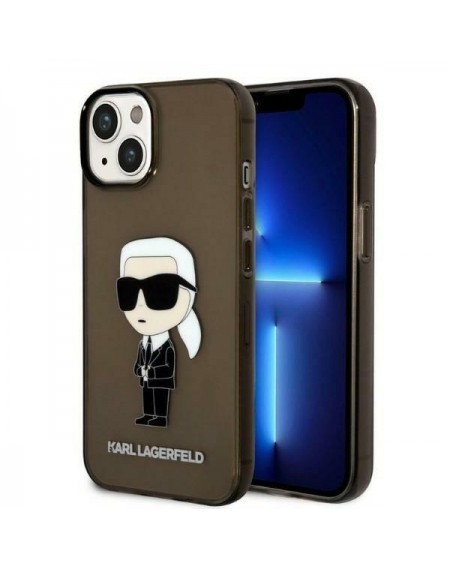 Karl Lagerfeld KLHCP14SHNIKTCK iPhone 14 6.1&quot; black/black hardcase Ikonik Karl Lagerfeld