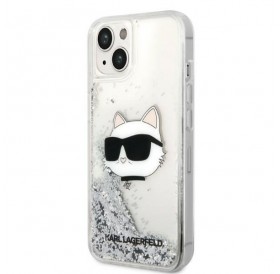 Karl Lagerfeld KLHCP14SLNCHCS iPhone 14 6.1&quot; silver/silver hardcase Glitter Choupette Head