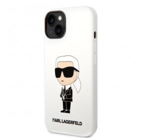 Karl Lagerfeld KLHCP14SSNIKBCH iPhone 14 6.1&quot; hardcase white/white Silicone Ikonik