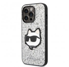 Karl Lagerfeld KLHCP14XG2CPS iPhone 14 Pro Max 6.7&quot; silver/silver hardcase Glitter Choupette Patch