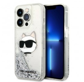 Karl Lagerfeld KLHCP14XLNHCS iPhone 14 Pro Max 6.7&quot; silver/silver hardcase Glitter Choupette Head