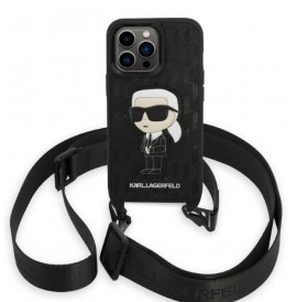 Karl Lagerfeld KLHCP14XSTKMK iPhone 14 Pro Max 6.7&quot; black/black hardcase Monogram Ikonik Patch