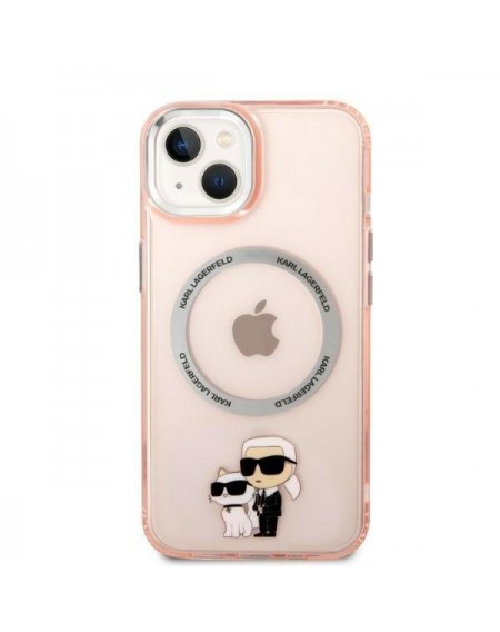 Karl Lagerfeld KLHMP14MHNKCIP iPhone 14 Plus 6.7&quot; hardcase pink/pink Iconic Karl&amp;Choupette Magsafe