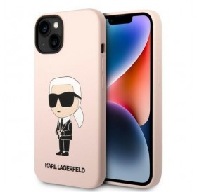 Karl Lagerfeld KLHMP14MSNIKBCP iPhone 14 Plus 6.7&quot; hardcase pink/pink Silicone Ikonik Magsafe