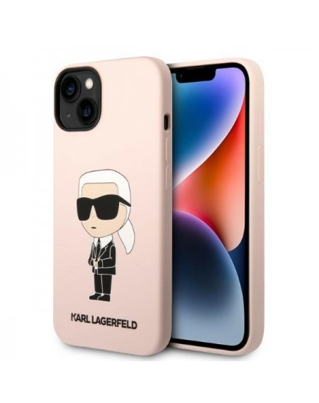 Karl Lagerfeld KLHMP14MSNIKBCP iPhone 14 Plus 6.7&quot; hardcase pink/pink Silicone Ikonik Magsafe