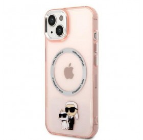 Karl Lagerfeld KLHMP14SHNKCIP iPhone 14 6.1&quot; hardcase pink/pink Iconic Karl&amp;Choupette Magsafe