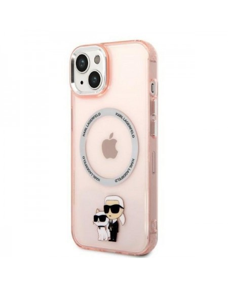 Karl Lagerfeld KLHMP14SHNKCIP iPhone 14 6.1&quot; hardcase pink/pink Iconic Karl&amp;Choupette Magsafe