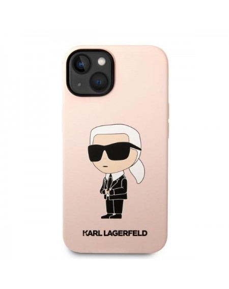 Karl Lagerfeld KLHMP14SSNIKBCP iPhone 14 6.1&quot; hardcase pink/pink Silicone Ikonik Magsafe