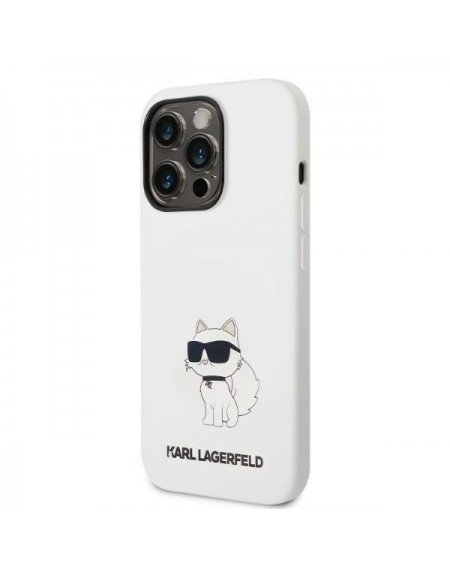 Karl Lagerfeld KLHMP14LSNCHBCH iPhone 14 Pro 6.1&quot; hardcase white/white Silicone Choupette MagSafe