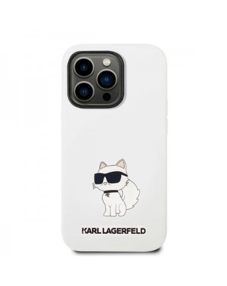 Karl Lagerfeld KLHMP14LSNCHBCH iPhone 14 Pro 6.1&quot; hardcase white/white Silicone Choupette MagSafe