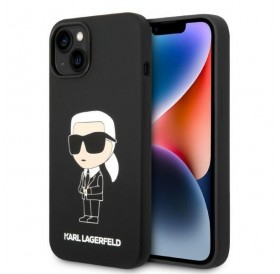 Karl Lagerfeld KLHMP14MSNIKBCK iPhone 14 Plus 6.7" hardcase black/black Silicone Ikonik Magsafe