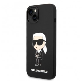 Karl Lagerfeld KLHMP14MSNIKBCK iPhone 14 Plus 6.7" hardcase black/black Silicone Ikonik Magsafe