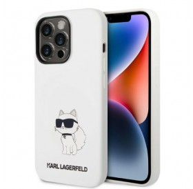 Karl Lagerfeld KLHMP14XSNCHBCH iPhone 14 Pro Max 6.7&quot; hardcase white/white Silicone Choupette MagSafe