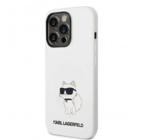 Karl Lagerfeld KLHMP14XSNCHBCH iPhone 14 Pro Max 6.7&quot; hardcase white/white Silicone Choupette MagSafe