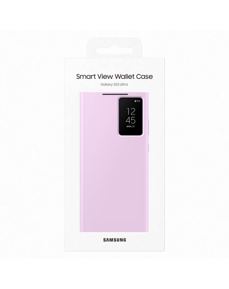 Samsung Smart View Wallet Case for Samsung Galaxy S23 Ultra Cover with Smart Flip Window Card Wallet Lilac (EF-ZS918CVEGWW)