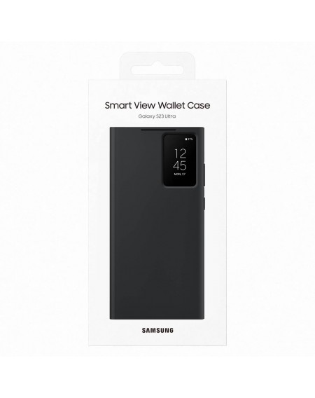 Samsung Smart View Wallet Case for Samsung Galaxy S23 Ultra cover with smart flip window card wallet black (EF-ZS918CBEGWW)