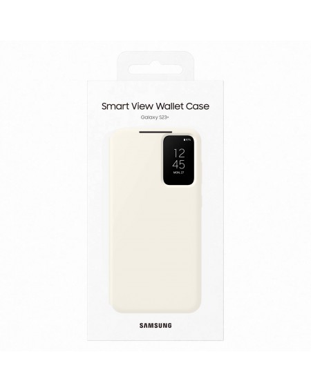 Samsung Smart View Wallet Case for Samsung Galaxy S23+ Cover with Smart Flip Window Card Wallet Cream (EF-ZS916CUEGWW)